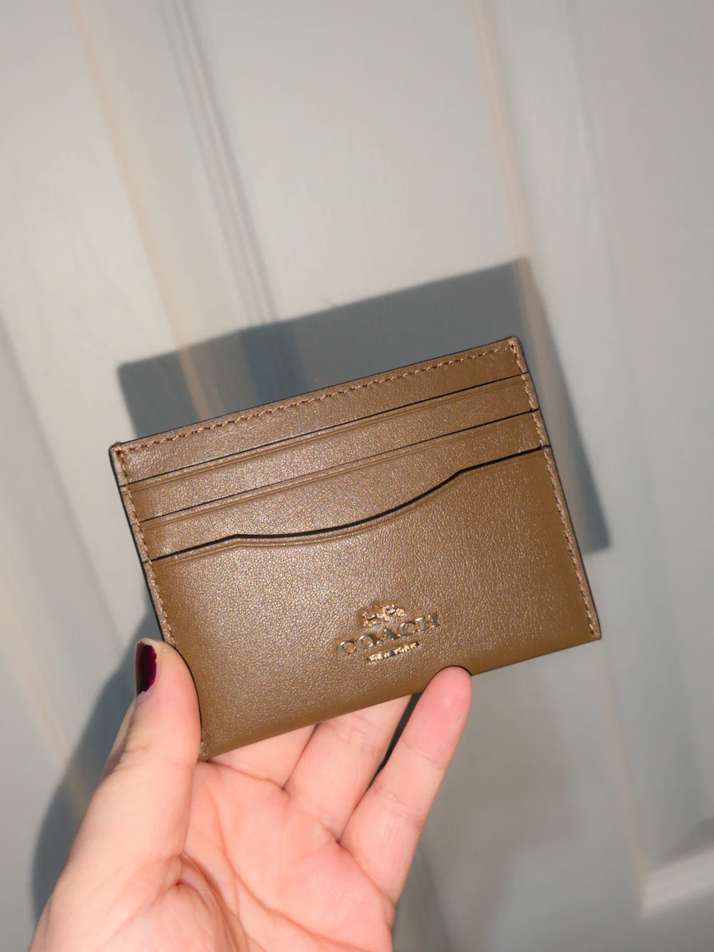 Coach Card Case in light brown never used